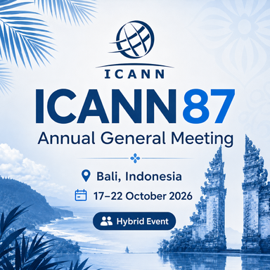 ICANN87 Bali Annual General Meeting | 21.- 22. Oktober 2026 | Bali, Indonesien